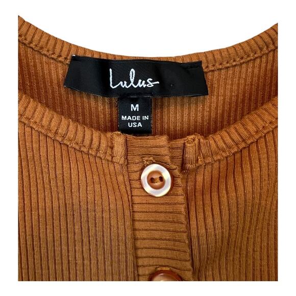 Lulus Shapin' Up Camel Ribbed Bodycon Mini Dress Medium Stretch Curvy Lagenlook - Picture 5 of 9